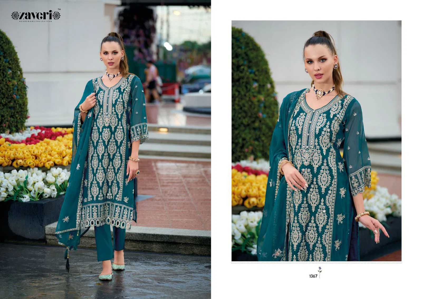 Anaya Vol 2 By Zaveri Soft Organza Embroidery Readymade Suits Wholesale Online